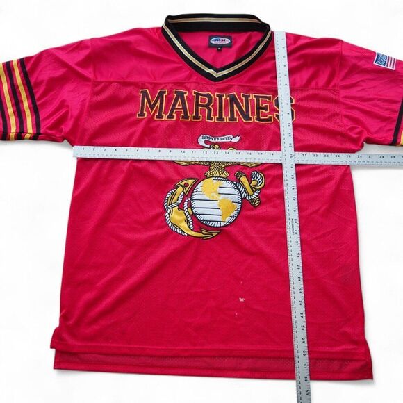 JWM Marine Semper Fi US Military Football Jersey Red / Black Men's XL - Picture 8 of 12